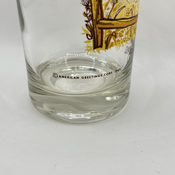 Vintage Holly Hobbie Glass Life's A Picnic Enjoy It American Greetings 1969 - Picture 5 of 8